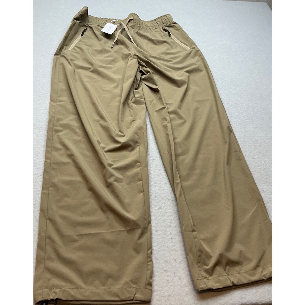 Rosvigor Hiking Pants Lightweight Quick Dry Khaki‎ Large Wide Leg NWT